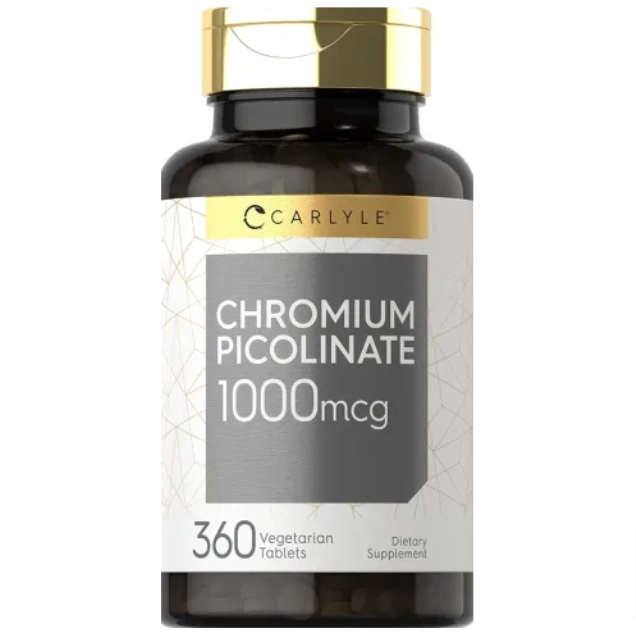 Picolinato de cromo ultra, 1000mcg, 360 tabletas, Carlyle