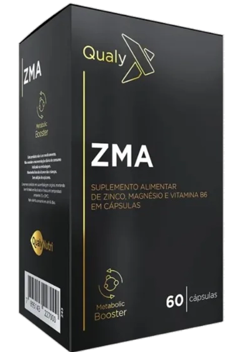 ZMA, 1450mg, 60 Cápsulas, QualyNutri