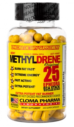 Metildrene Elite, Methyldrene, 100 Cápsulas, ClomaPharma