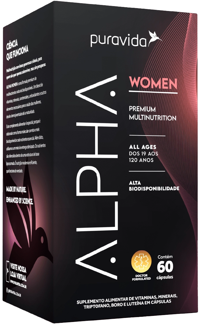Multivitamínico Alpha Women, 60 Cápsulas, PuraVida Nova formula