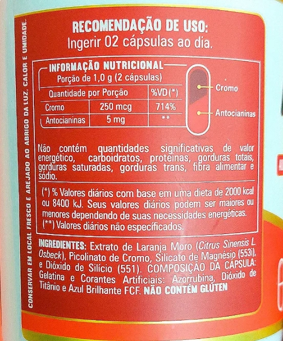 Laranja Moro, 250mcg, 60 capsulas, Flora Nativa