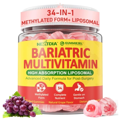 Multivitamínico Bariátrico em Gomas Lipossomais com Ferro, 60 Gomas, NextDia