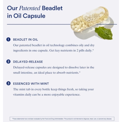 Essential for Men, Multivitamínico para Homens 50+, 60 Cápsulas Sabor Menta, Ritual