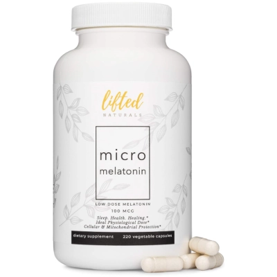 Melatonina 100mcg, 220 Cápsulas Dissolução Rápida, Lifted Naturals