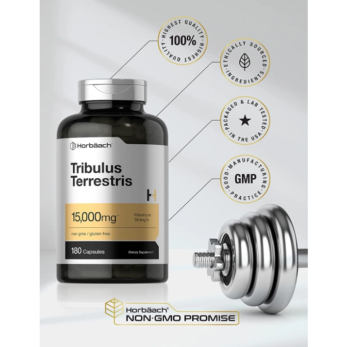 Tribulus Terrestris, 15.000mg, 180 Cápsulas, Horbaach