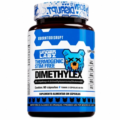 Dimethylex Thermogenic Stim Free, Queima de Gordura, 60 Cápsulas, Under Labz