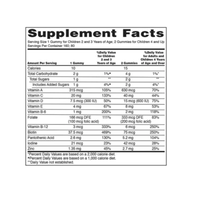 Children's Complete Multivitaminico, 160 Gummies, Kirkland