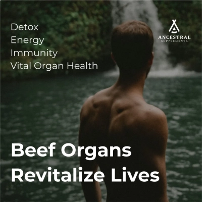 Grass-Fed Beef Organs, 500mg, 180 Cápsulas, Ancestral Supplements