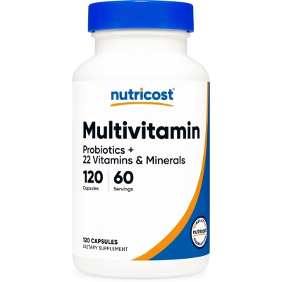 Multivitamínico com Probióticos, 120 Cápsulas, Nutricost 