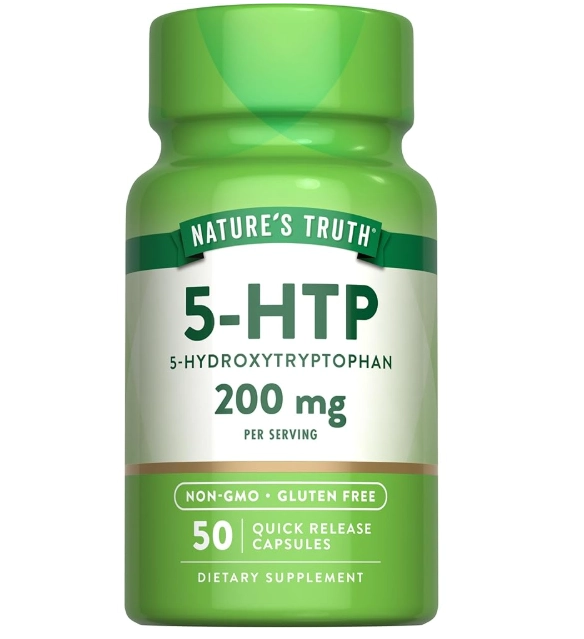5-HTP hidroxitriptofano, 200mg, 50 cápsulas, Nature's Truth
