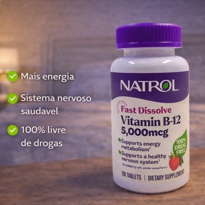 Kit Performance Mental e Vitalidade, Neuro-Mag + Vitamina B-12 + Ginseng Coreano