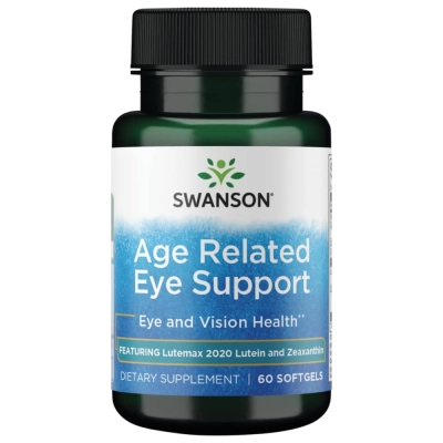 Age Related Eye Support 340mg, Fórmula com Antioxidantes para Suporte à Saúde Ocular, 60 Softgels, Swanson