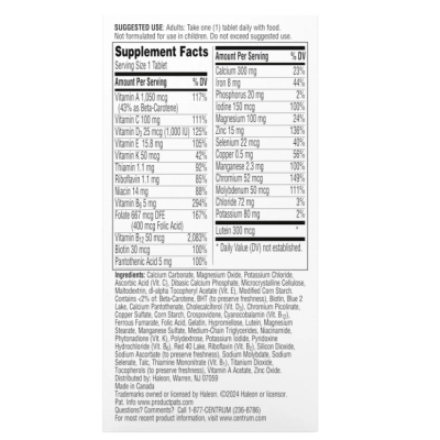 Centrum Multivitamínico Silver Womens 50+ , 100 Comprimidos