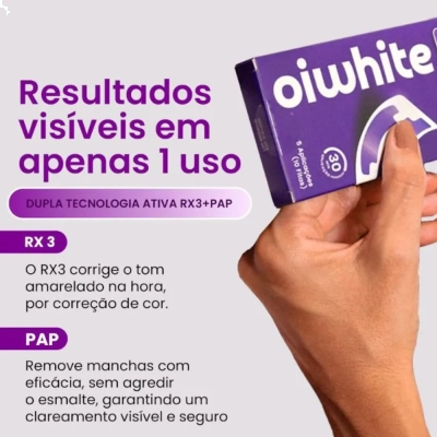FITAS CLAREADORAS DENTAIS, RX 3, 10 FITAS, OIWHITE