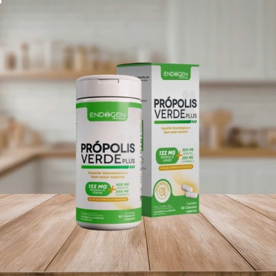Própolis Verde 133mg + Inositol 600mg+ Vitamina C 200mg, 60 Cápsulas, Endogen