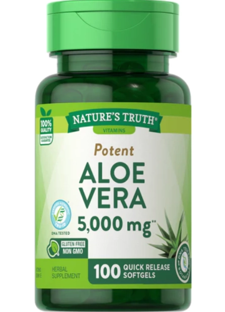 Aloe Vera, Gel de Babosa, 5000mg, 100 Cápsulas, Nature's Truth