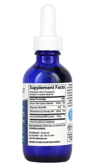 Cálcio Iônico, 200mg, 59ml, Trace Minerals