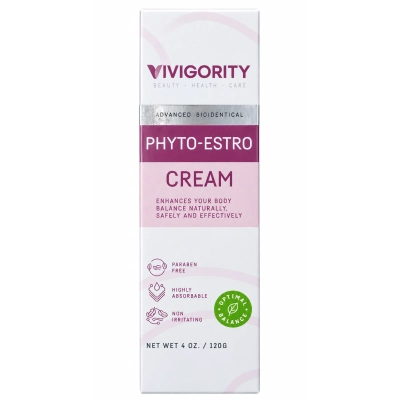 Creme Phyto-Pro, Para Conforto da Pele na Meia-Idade, à Base de Plantas, 120g, Vigority 
