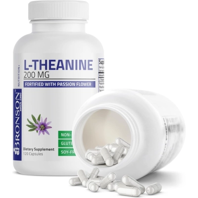 L‑Teanina, 200mg, 120 Cápsulas, Bronson 