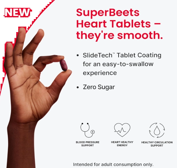 SuperBeets, Saúde Cardiovascular e Melhor Fluxo Sanguíneo com Antioxidantes, 60 Comprimidos, HumanN