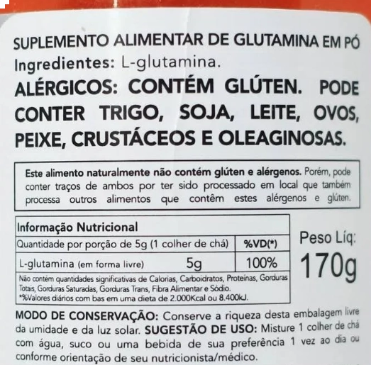 L-Glutamina em Pó, 170g, Now