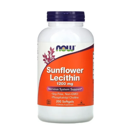 Sunflower Lecithin, 1,200 mg, 200 Softgels, Now