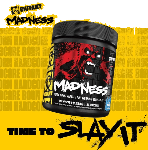 Pré Treino Madness, Desempenho Em Pó, 270g Sabor Fruit Punch, Mutant