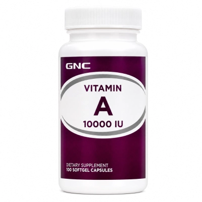 Vitamina A 10.000 UI, Visão, Imunidade e Pele Saudável, 100 Softgels, GNC
