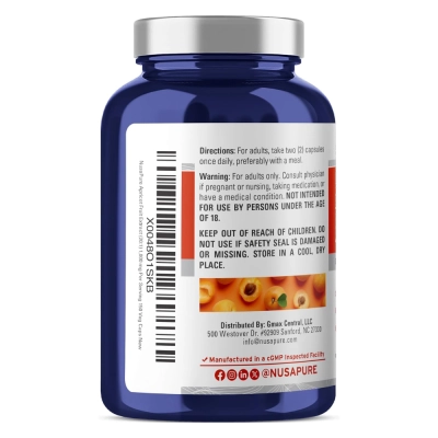  Apricot Fruit 20,000mg 150 Cápsulas Veganas, NusaPure
