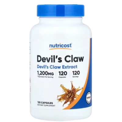 Devil's Claw 1200mg, Garra do Diabo, 120 Cápsulas, Nutricost