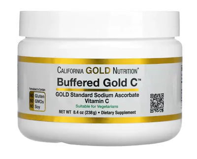 Vitamina C, Não Acídica em Pó, Ascorbato de Sódio, 238g, California Gold