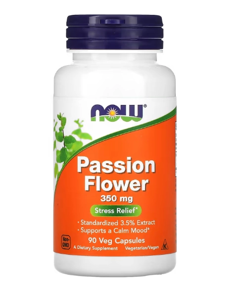 Passion Flower, Flor de Maracujá, 350mg, 90 Cápsulas, Now