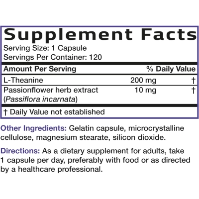 L‑Teanina, 200mg, 120 Cápsulas, Bronson 