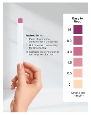 Tiras de teste de urina, teste de cetona, 150 tiras, Horbaach