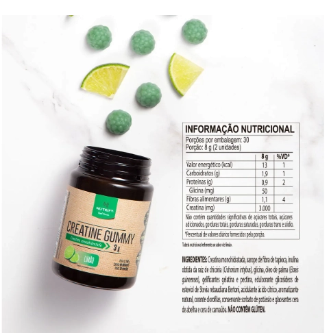 Creatine Gummy, Creatina, 60 Gomas Sabor Morango, Nutrify