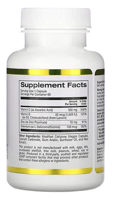 Immune4, Auxílio ao Sistema Imunológico, 60 Cápsulas California Gold