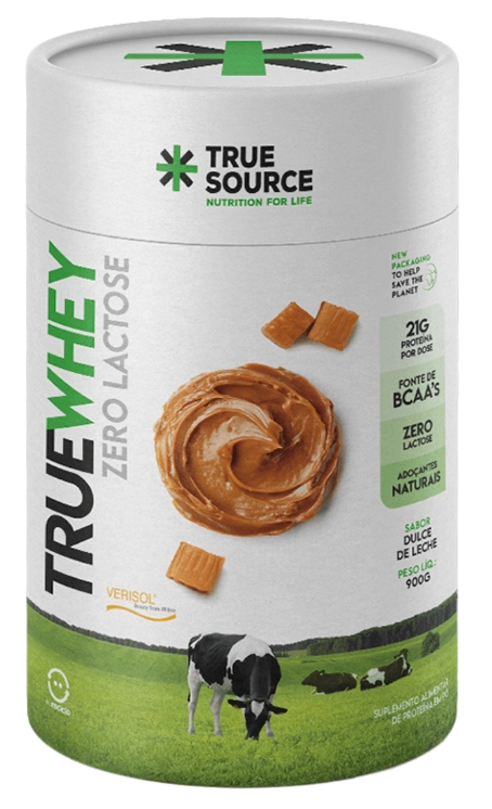 True Whey Zero Lactose, 900g Sabor Dulce de Leche, True Source