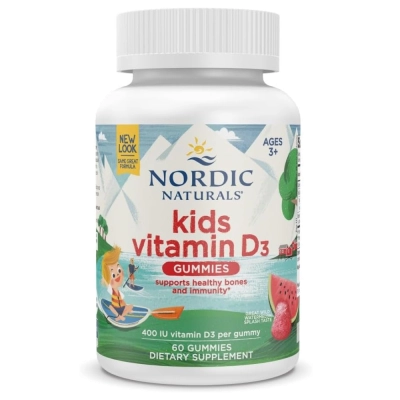 Kids Vitamin D3, Nutrição Infantil, Imunidade e Crescimento Saudável, 60 Gummies, Nordic Naturals