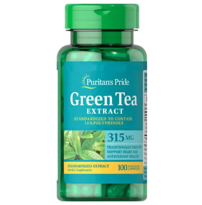Green Tea Extract (chá verde), 315mg, 100 cápsulas, Puritans Pride