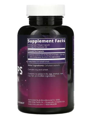 Cordyceps Estirpe CS-4, 750Mg, 60 Cápsulas, MRM