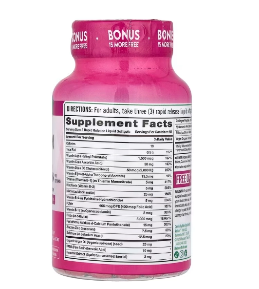 Hair Skin Nails, Cabelos, Pele e Unhas com Biotina, 5000mcg, 165 Cápsulas, Nature's Truth