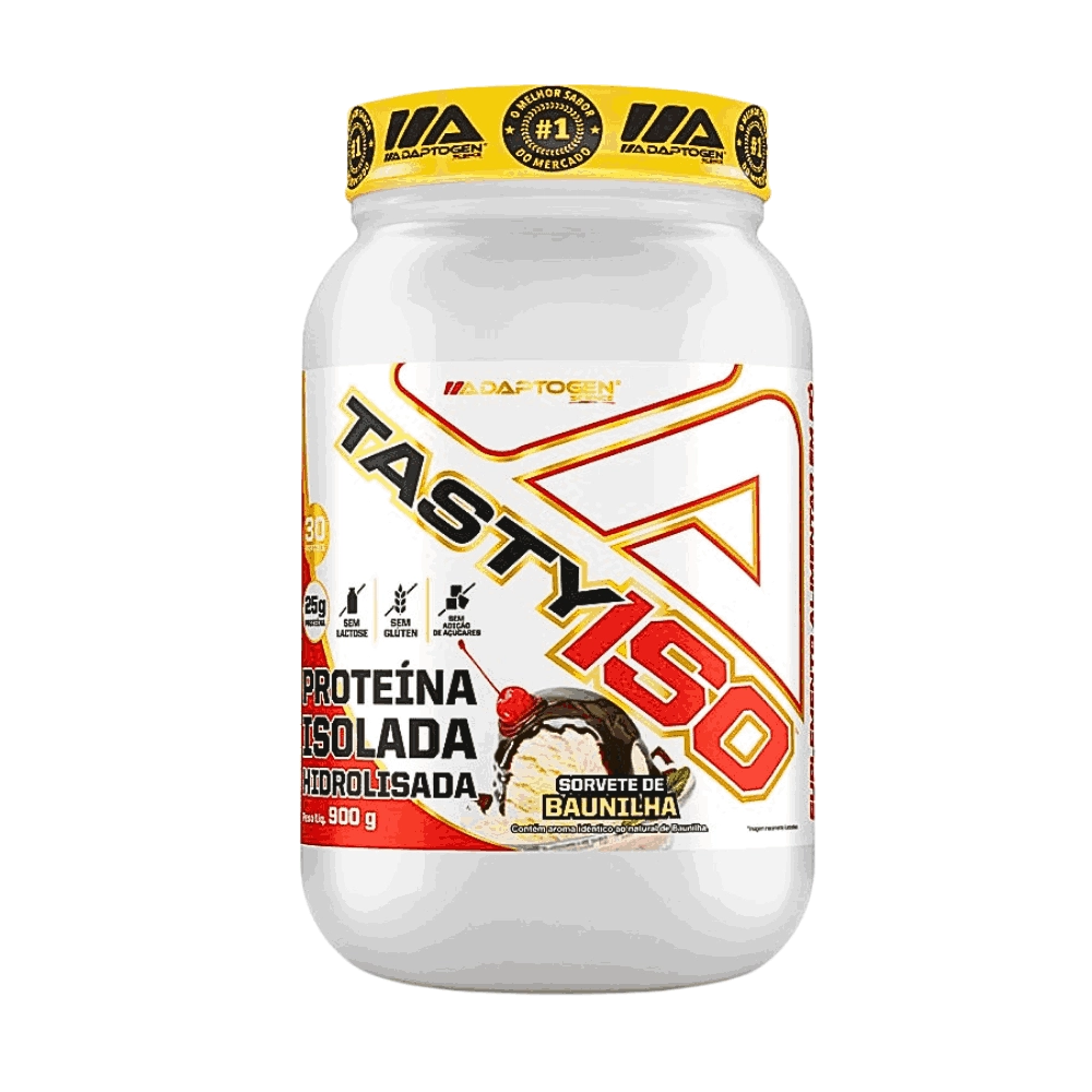 Whey Isolado Hidrolisado, 900g, Tasty Iso, Adaptogen