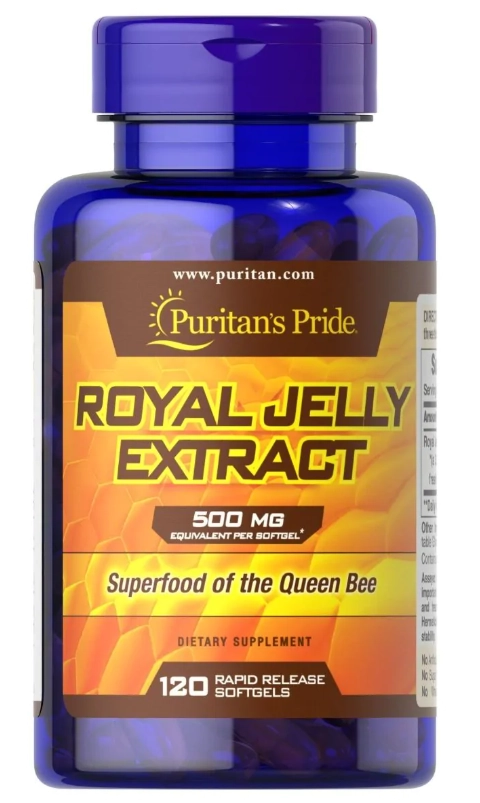 Royal Jelly 500mg, 120 Cápsulas, Puritan's Pride