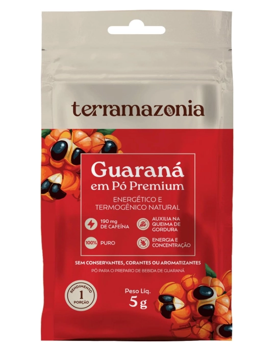 Guaraná em Pó, Sachê 5g, Terramazonia