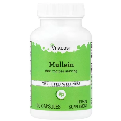 Mullein 330mg, Verbasco, 100 Cápsulas, Vitacost