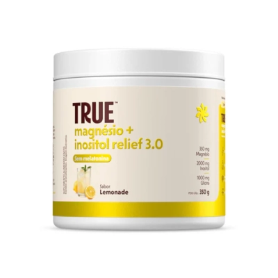 Magnésio + Inositol Relief 3.0 Sem Melatonina, Sabor Lemonade, 350g, True Source