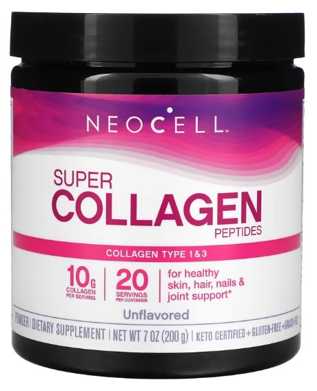 Colageno, ( Peptides) Tipo I E III 200g Neocell, Sabores