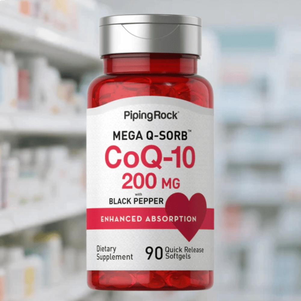 CoQ10 200 mg 90 Gels de Rápida Absorção - Piping Rock