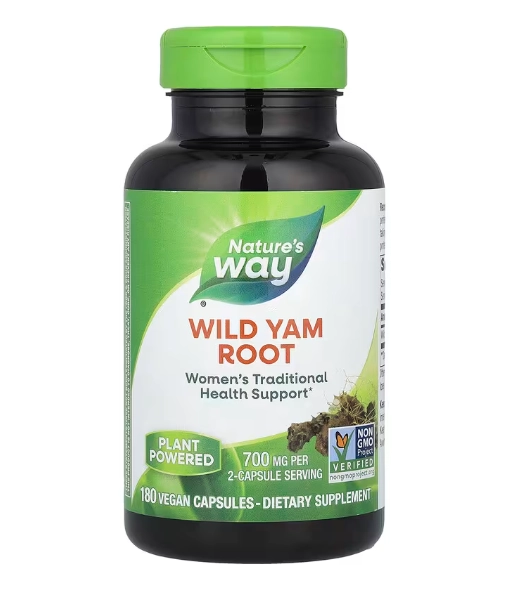 Wild Yam Root, Raiz de Inhame Selvagem 700mg, Cápsulas, Nature's Way