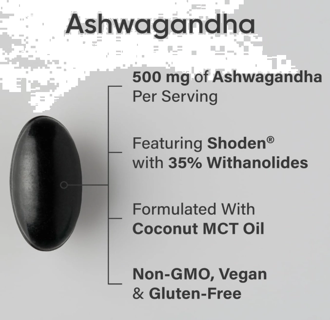 Ashwagandha 500mg, com Óleo MCT de Coco, 60 Cápsulas, Sports Research